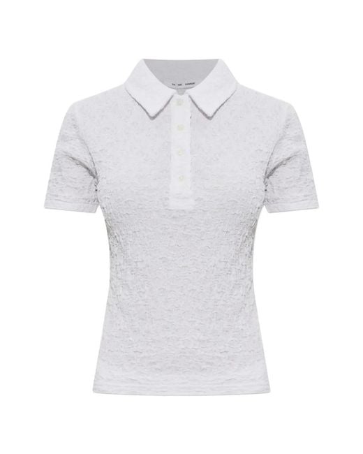 Samsøe & Samsøe White Polo Sadaisy À Col