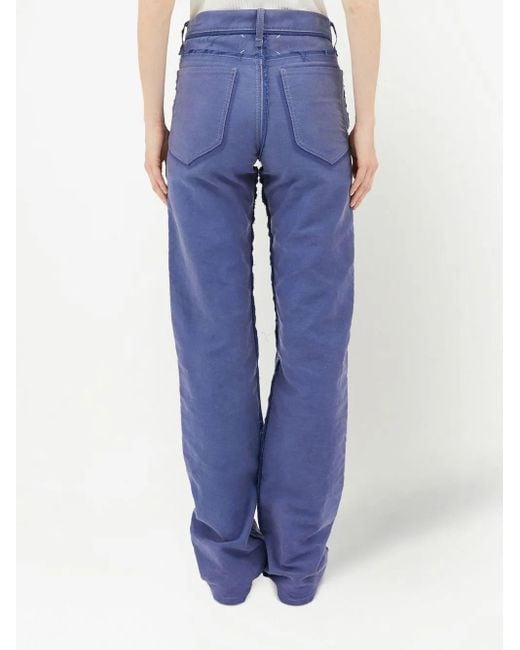 Maison Margiela Blue Distressed Straight-Leg Jeans