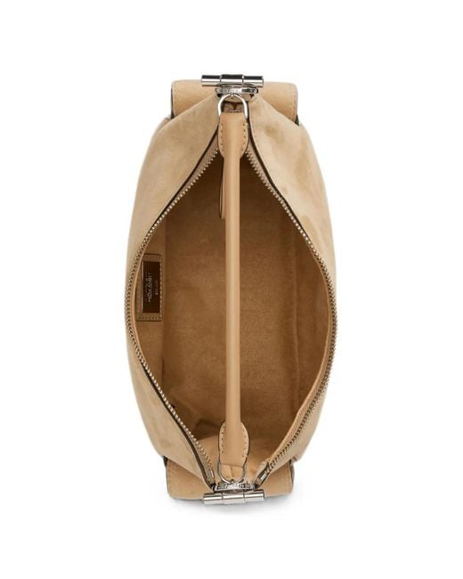 Ralph Lauren Metallic Mini Blaike Suede Shoulder Bag