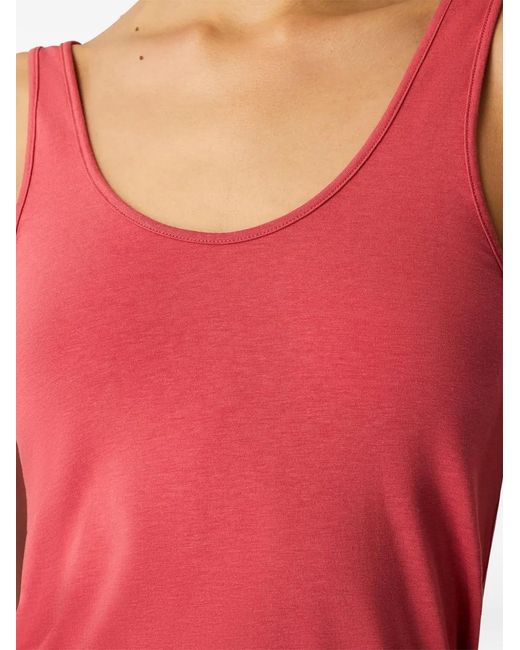 Another Tomorrow Pink U-Neck Tank Top