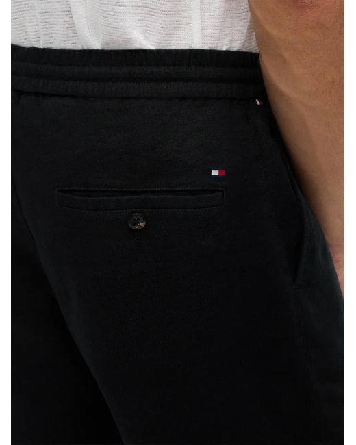 Tommy Hilfiger Black Dover Drawstring Elasticated Shorts for men