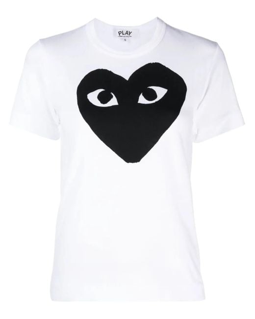 COMME DES GARÇONS PLAY Black Heart-Print T-Shirt