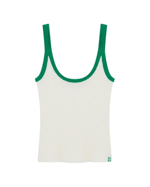 Jonathan Simkhai Green Rayne Knit Tank Top