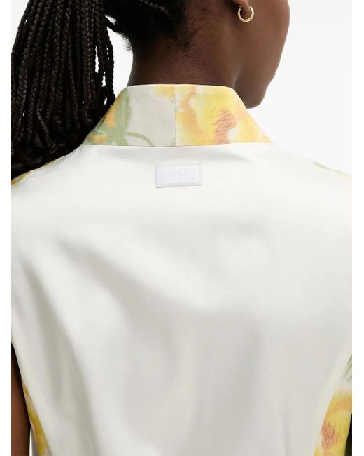 KENZO Blue Peonies Sleeveless Top