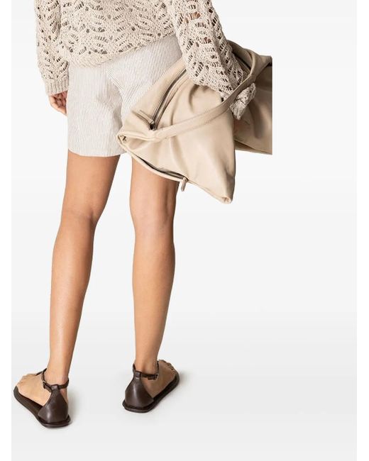 Brunello Cucinelli ベルテッド テーラードショーツ Natural