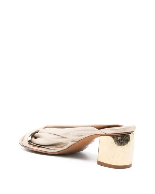 Forte_forte Natural Twisted Block-Heel Sandals