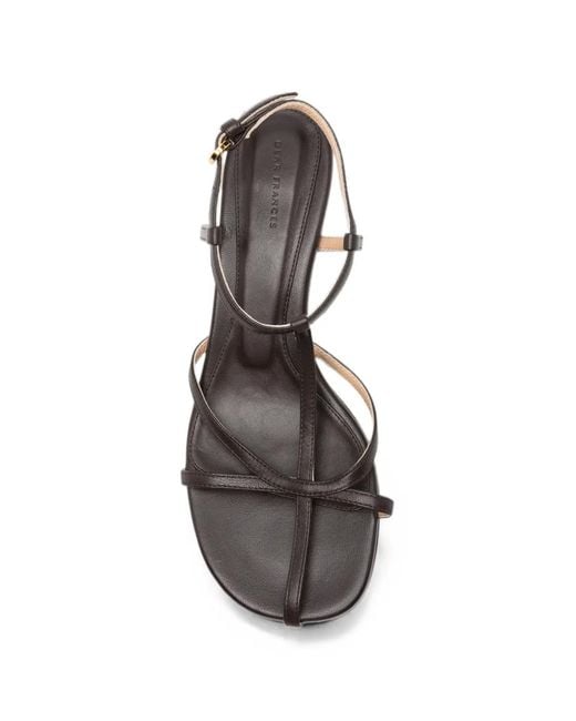 Dear Frances White T-Bar Leather Sandals