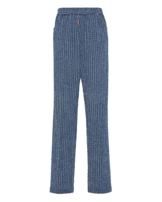 DSquared² Blue Tweed Trousers for men