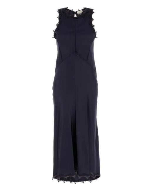 Isabel Marant Blue Jadelia Satin Maxi Dress