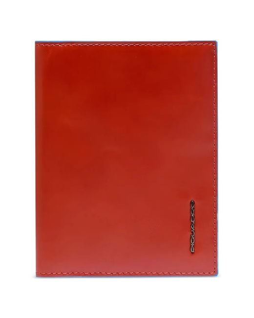 Piquadro Red Passport Holder Wallet for men