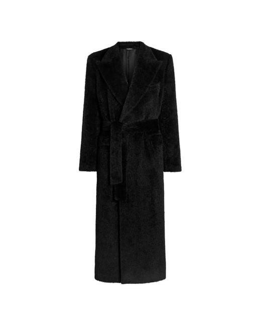 Dolce & Gabbana Black Manteau À Boutonnière Croisée for men