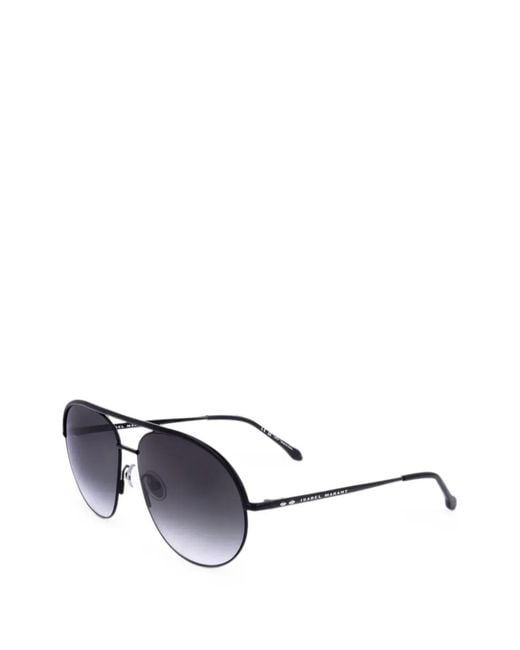 Isabel Marant White Pilot-Frame Sunglasses
