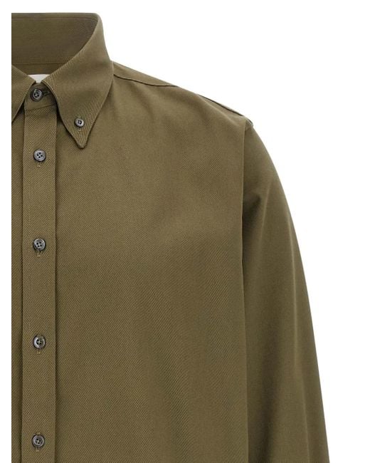 Cellar Door Green Button-Down Cuffed Shirt for men