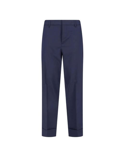 Cruna Blue Pantalon Bergen À Revers for men