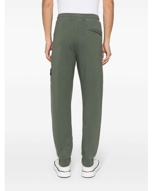 Stone Island Green Compass-patch Cotton Track Pants for men