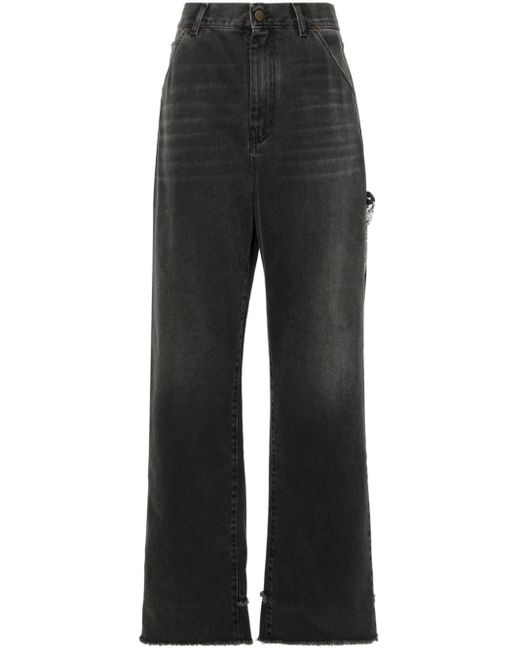 DARKPARK Black Halbhohe Lisa Wide-Leg-Jeans