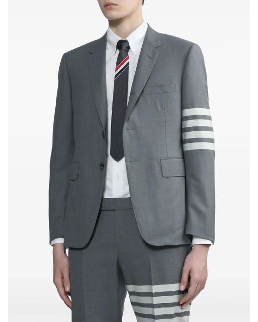 Thom Browne Gray 4-bar Wool Single-breasted Jacket for men