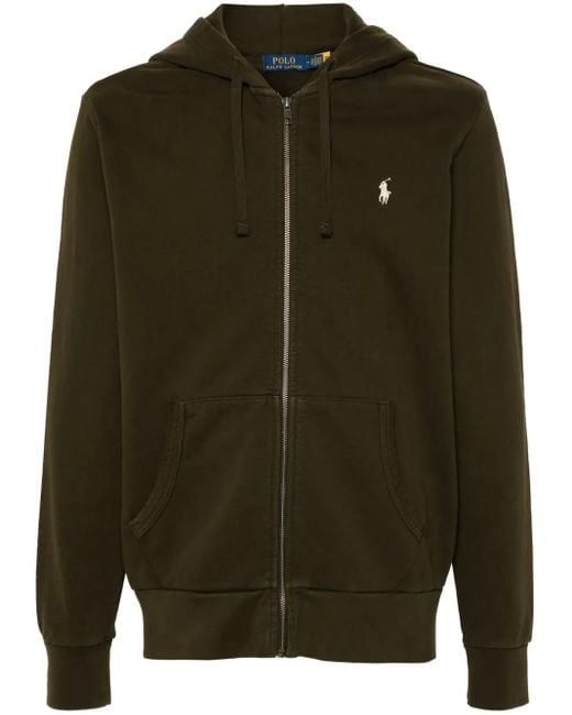 Polo Ralph Lauren Green Polo Pony-Embroidered Hoodie for men