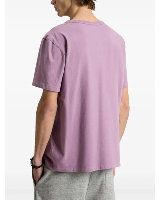 Woolrich Purple Logo-Print T-Shirt for men