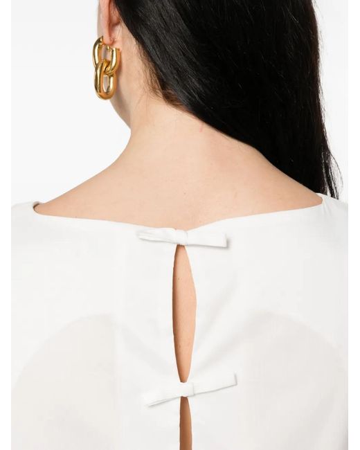 Herno White Round-Neck Blouse