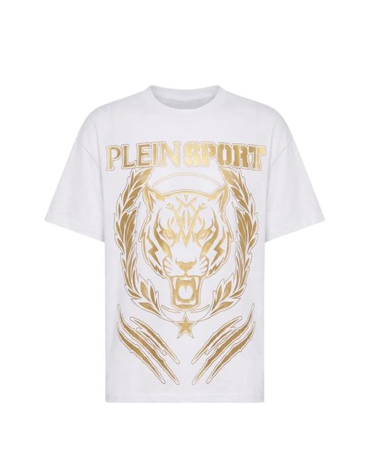 Philipp Plein White Tiger Crest T-Shirt for men