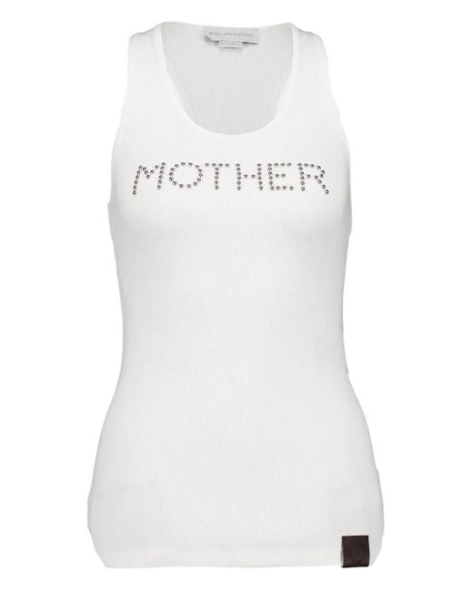 Stella McCartney White Stud-Embellished Top