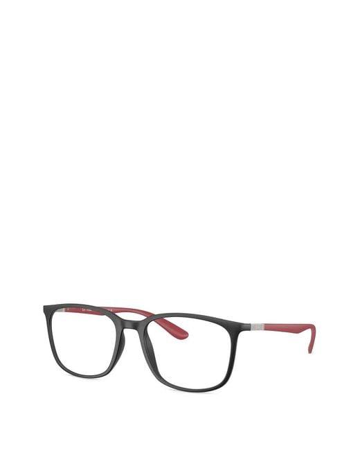 Ray-Ban Black Rectangle-Frame Glasses