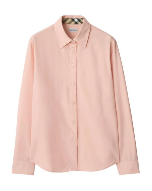 Burberry Pink Hemd aus Popeline