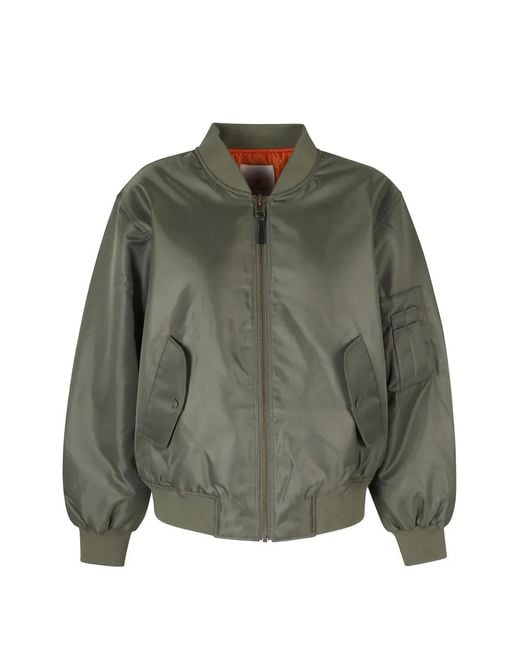 Anine Bing Green Leon Bomber Jacket