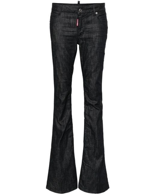 DSquared² Blue Mid-rise Flared Jeans