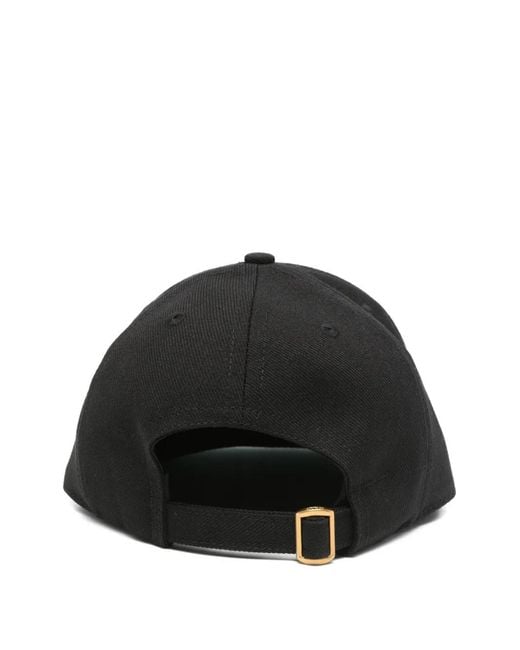 Willy Chavarria Black Embroidered Baseball Cap for men
