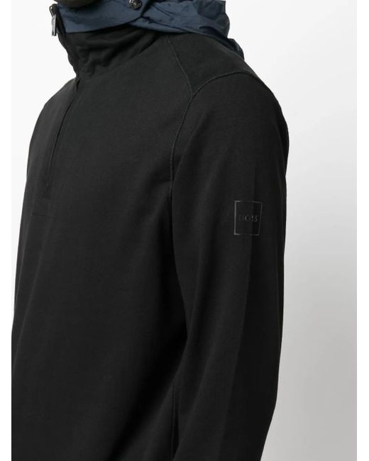Boss Black High-Neck Hooded Sweatshirt for men