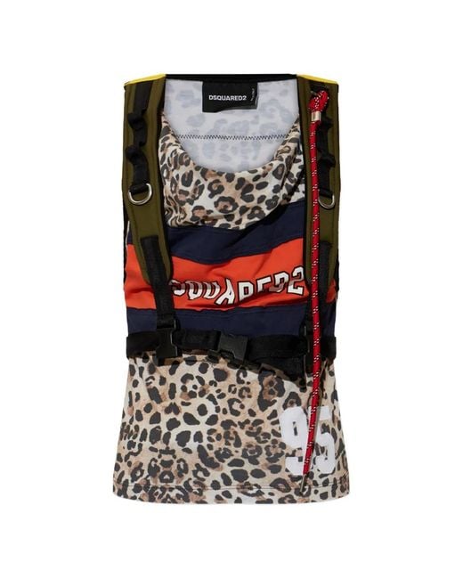 DSquared² Black Wild2 Tank Top