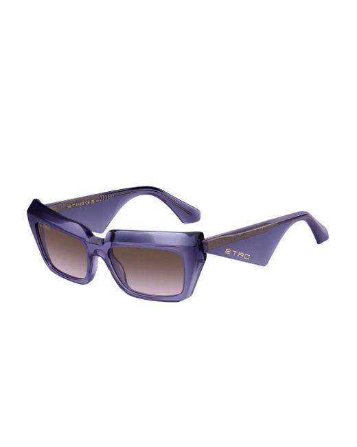 Etro Purple Angular-Frame Sunglasses