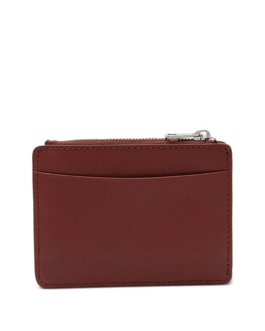 A.P.C. Purple Zip-Top Cardholder for men