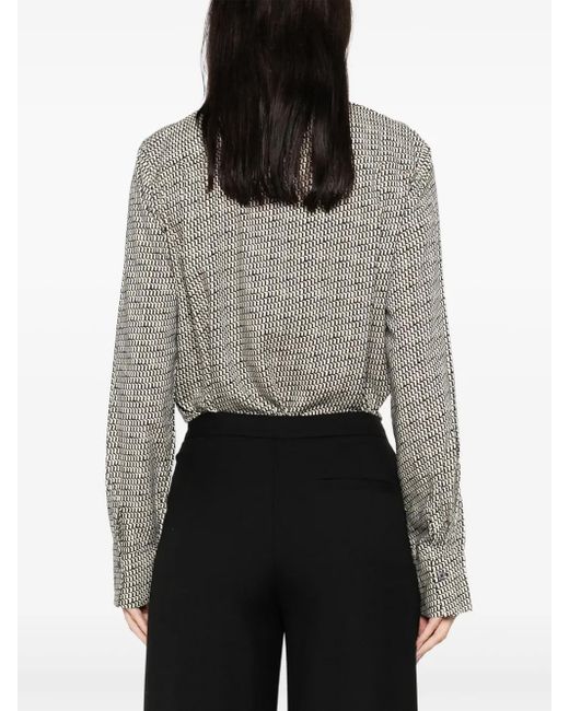 Marc O' Polo Gray Blouse À Imprimé Peau De Serpent