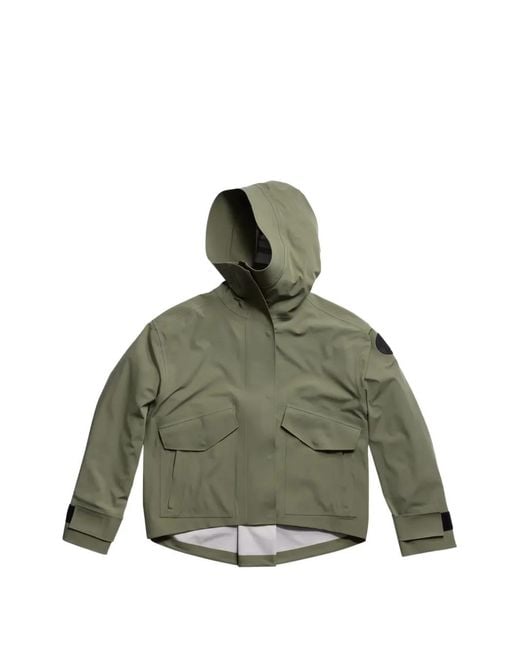 Canada Goose Green Veste De Pluie Tofino À Capuche