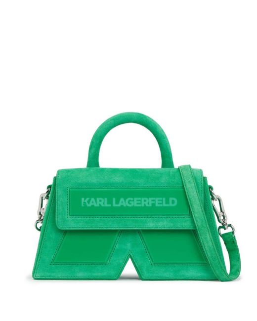 Karl Lagerfeld Ikon/k Suede Crossbody Bag in Green | Lyst Canada