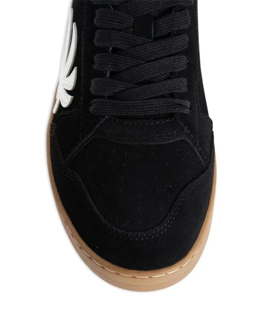 Palm Angels Black Palm-Tree Suede Sneakers