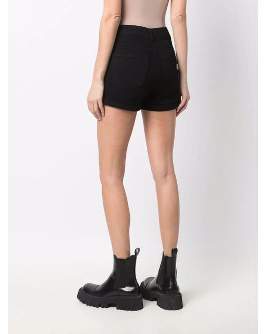Short À Patch Logo Philipp Plein en coloris Black