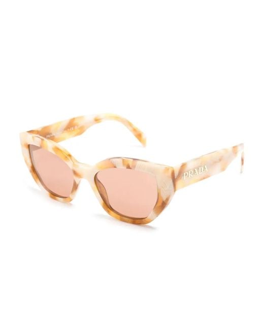 Prada Pink Butterfly-Frame Tinted Sunglasses