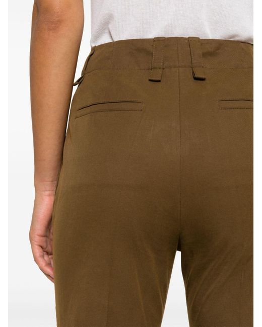 Saint Laurent Brown Straight-leg Cotton Trousers