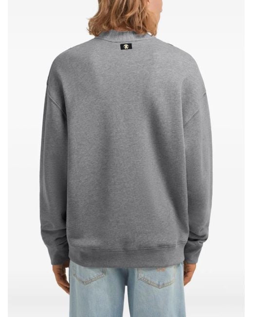 Roberto Cavalli Gray Zebra-Print Sweatshirt for men