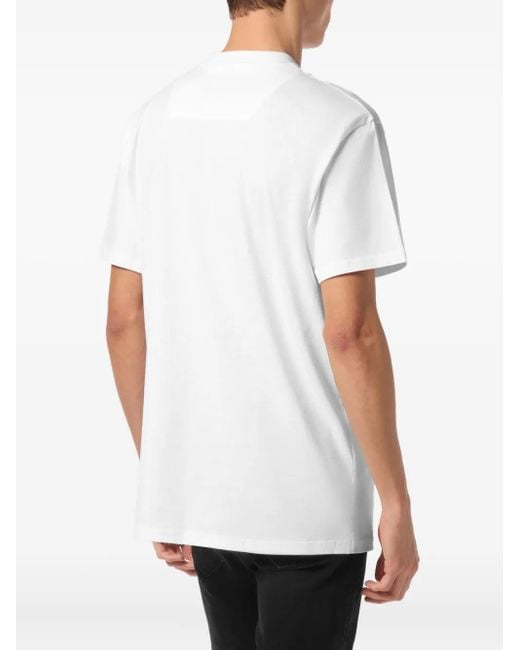 Philipp Plein White Smile Patch T-Shirt for men
