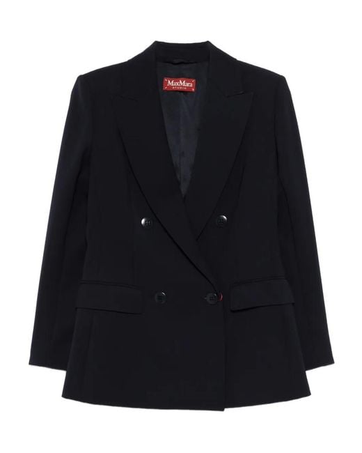 Max Mara Black Double-Breasted Blazer