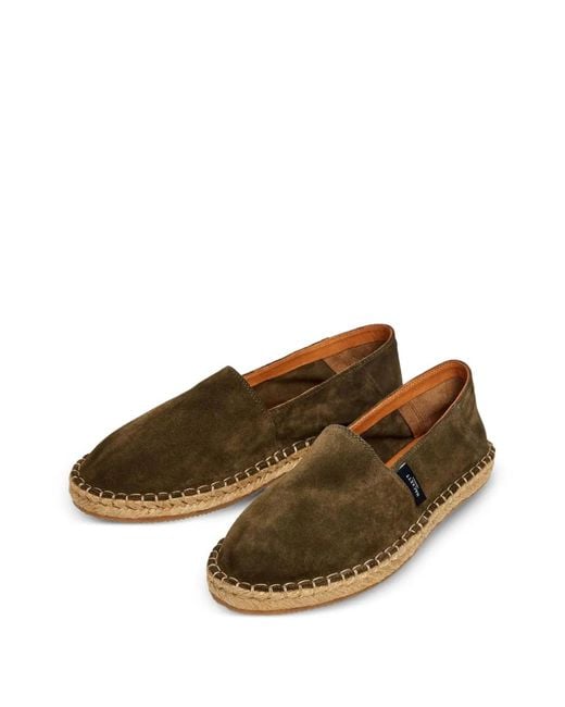 Hackett Green Baywatch Suede Espadrilles for men
