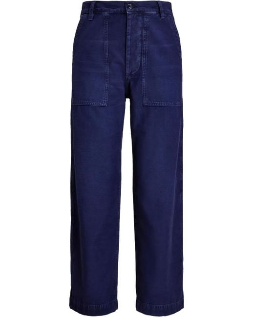 Polo Ralph Lauren Blue Wide-Leg Trousers