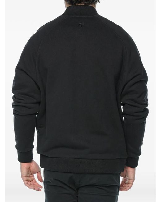 Drykorn Black Zip-Up Raglan-Sleeve Sweatshirt for men
