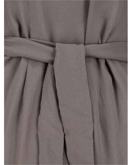 Rick Owens Gray Maxi Wrapped Dress