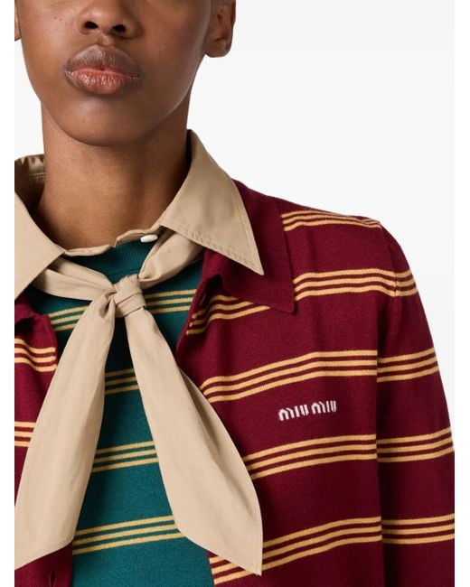 Miu Miu Gestreept Vest in het Red